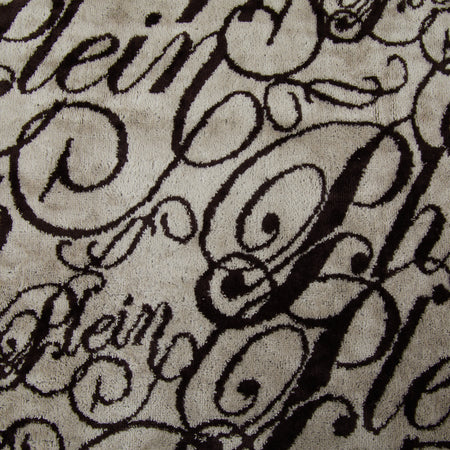 Philipp Plein Telo Bagno Script Moderno in Spugna