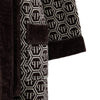 Philipp Plein Accappatoio con Cappuccio Pattern Moderno in Spugna