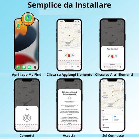 Air Tracker Tag 2pz Smart Tag Localizzatore Allarme Sonoro 100db Batteria Key Finder
