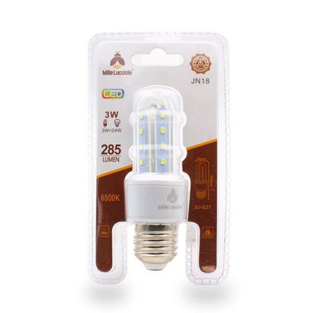 Lampadina Led Jn18 Attacco E27 3w 2u Luce Fredda 6500k Tubolare Lineare 285lm 87262