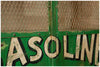 Biscottini Armadietto da officina texaco gasoline in ferro dipinto a mano stile vintage
