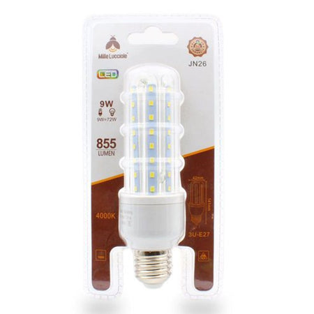 Lampadina Led Jn26 Attacco E27 9w 3u Luce Naturale 4000k Tubolare Lineare 855lm 87347