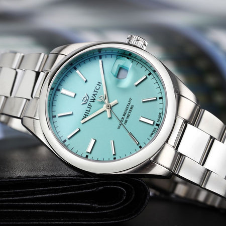 Philip Watch Caribe – Orologio Uomo Acciaio Azzurro (R8253597642)