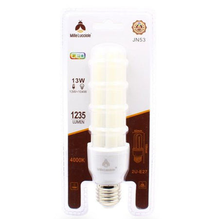 Lampadina Led E27 13w 2u Tubolare Opaca Luce Calda 3000k Naturale 4000k Fredda 6500k