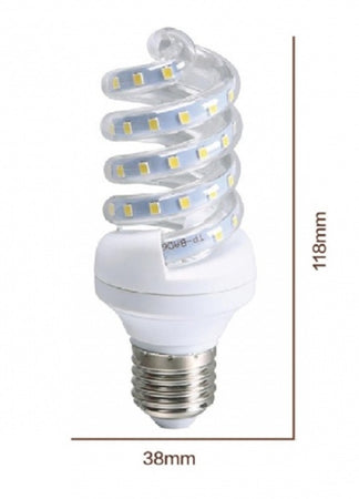 Lampadina Led E27 11w 1045lm Tortiglione Vortice Spirale Luce Fredda Naturale Calda