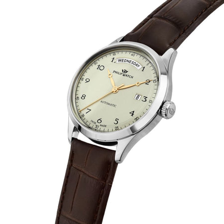 Philip Watch Museum – Orologio Uomo Automatico Pelle Marrone (R8221225001)
