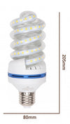 Lampadina Led E27 30w 2850lm Tortiglione Vortice Spirale Luce Naturale Calda Fredda