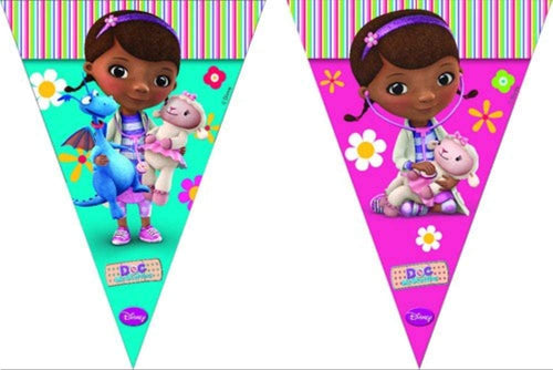 1 FESTONE BANDIERINE TE4MA DOTTORESSA PELUCHE 2,30MT