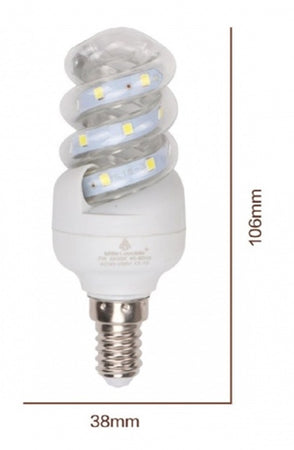 Lampadina Led 7 W E14 665lm Spirale Luce Calda 3000k Naturale 4000k Fredda 6500k