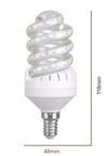 Lampadina Led 13 Watt E14 1235lm Spirale Vortice Luce Naturale 4000k Calda 3000k
