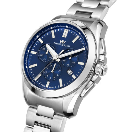 Philip Watch Amalfi – Orologio Uomo Cronografo Blu Acciaio (R8273618002)