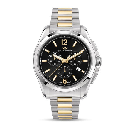 Philip Watch Amalfi – Orologio Uomo Cronografo Nero Bicolore (R8273618004)