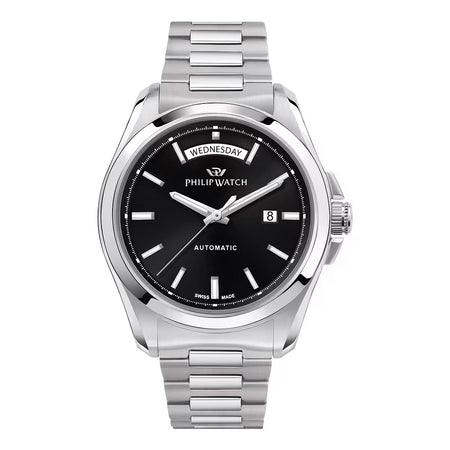 Philip Watch Amalfi – Orologio Uomo Automatico Nero Acciaio (R8223218006)