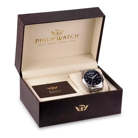 Philip Watch Amalfi – Orologio Uomo Automatico Nero Acciaio (R8223218006)