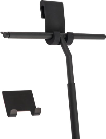 Set 3pz Tergivetro Per Doccia Gancio Doppio Per Porta Box Appendino Adesivo Nero 87833