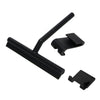 Set 3pz Tergivetro Per Doccia Gancio Doppio Per Porta Box Appendino Adesivo Nero 87833