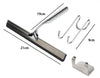 Set Tergivetro Per Doccia Con Gancio Muro Adesivo Doppio Appendino Porta Box Cromo 87834