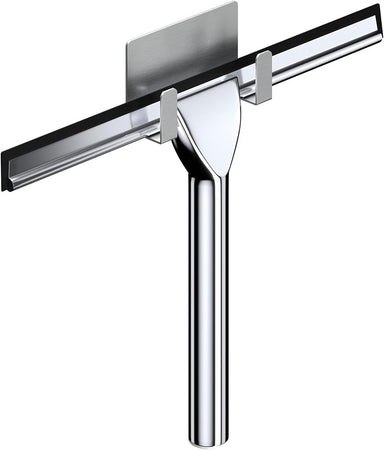 Set Tergivetro Per Doccia Con Gancio Muro Adesivo Doppio Appendino Porta Box Cromo 87834