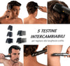 Rasoio Professionale Elettrico Trim-max Senza Fili Luce Led Kit 5 Testine Barba Capelli
