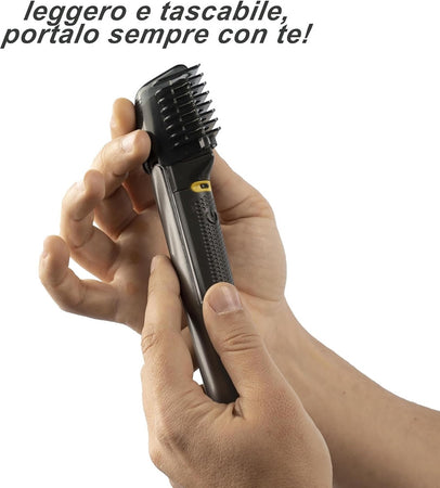 Rasoio Professionale Elettrico Trim-max Senza Fili Luce Led Kit 5 Testine Barba Capelli
