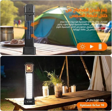 Luce Di Emergenza Solare Ricaricabile Hel-2866t 30w Led Con Tecnologia Intelligente