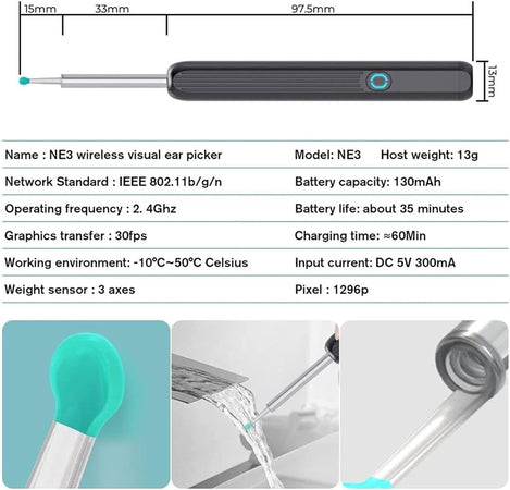 Otoscopio Strumento Per Rimozione Cerume Pulitore Orecchie Usb 1080p Hd Endoscopio