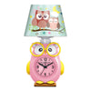 Lampada Da Scrivania Con Orologio Integrato A Forma Di Gufo Stanza Bambini 13x26cm