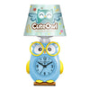 Lampada Da Scrivania Con Orologio Integrato A Forma Di Gufo Stanza Bambini 13x26cm