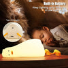 Luce Notturna Forma Anatra Sdraiata In Silicone Lampada Ricaricabile Usb A Led Touch