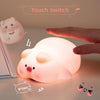 Luce Notturna Forma Maiale Per Bambini In Silicone Dimmerabile Lampada Ricaricabile