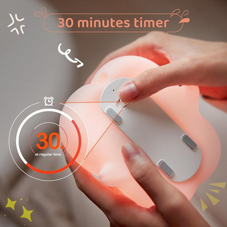 Luce Notturna Forma Maiale Per Bambini In Silicone Dimmerabile Lampada Ricaricabile