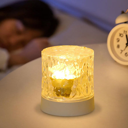 Lampada Da Tavolo In Cristallo Oceanico Abs Ondulato Usb A 16 Colori Sala Giochi Pranzo