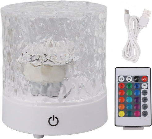 Lampada Da Tavolo In Cristallo Oceanico Abs Ondulato Usb A 16 Colori Sala Giochi Pranzo