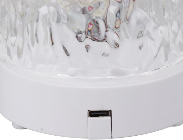 Lampada Da Tavolo In Cristallo Oceanico Abs Ondulato Usb A 16 Colori Sala Giochi Pranzo