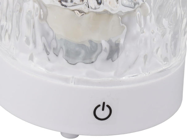 Lampada Da Tavolo In Cristallo Oceanico Abs Ondulato Usb A 16 Colori Sala Giochi Pranzo