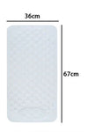 Tappeto Tappetino Antiscivolo Bianco Per Vasca Da Bagno Doccia 67 X 36 Cm 87556