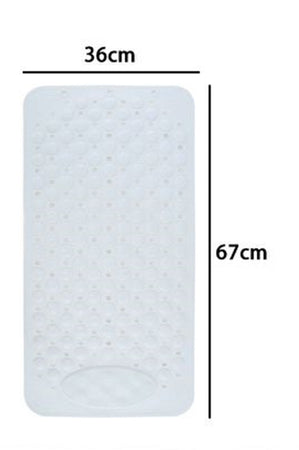 Tappeto Tappetino Antiscivolo Bianco Per Vasca Da Bagno Doccia 67 X 36 Cm 87556