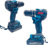 Set Trapano Elettrico Avvitatore A Batteria 2 Velocità Punte Borsa Attrezzi 2 Batterie