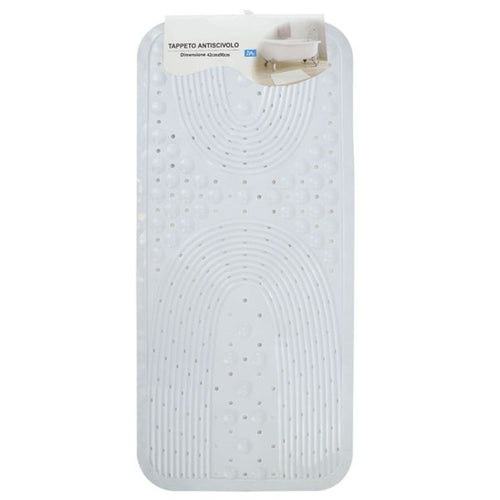 Tappeto Antiscivolo Per Vasca Da Bagno Doccia Bianco 42x90 Cm Rettangolare 87553