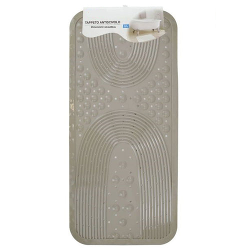 Tappeto Antiscivolo Per Vasca Da Bagno Doccia Tortora 42x90cm Rettangolare 87554