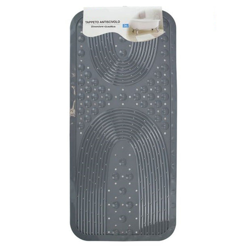 Tappeto Antiscivolo Per Vasca Da Bagno Doccia Grigio 42x90 Cm Rettangolare 87555