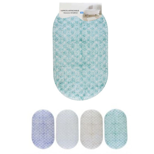 Tappeto Antiscivolo Tappetino Per Vasca Bagno Doccia 38.5x68.5cm Ovale Colorato 87559