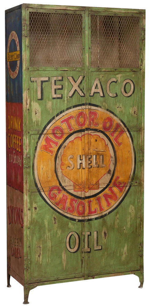 Biscottini Biscottini Armadietto Officina Stile Industrial Vintage Ferro 90x43x198