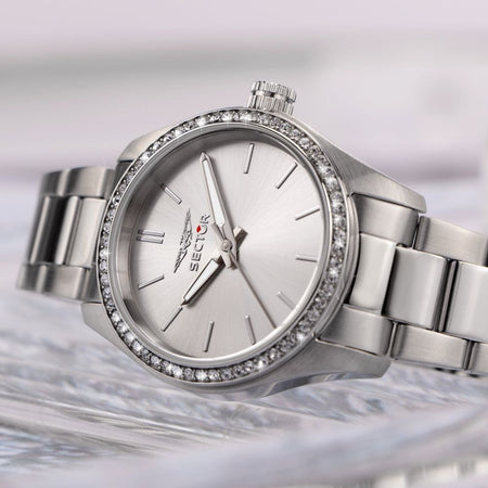 Sector 270 – Orologio Donna Silver con Lunetta Gioiello (R3253578505)
