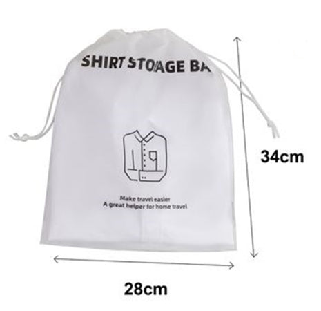 Set 3pz Organizer Viaggio Casa Sacco Borsa Camicie Maglie 28x34cm Con Coulisse 87705