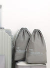Set 3 Organizer Viaggio Casa Borsa Impermeabile Organizzatore Valigia Grigio 30x40cm 87709