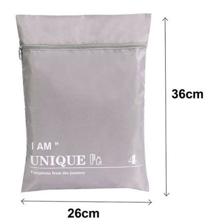 Set 2 Organizer Viaggio Casa Borsa Impermeabile Organizzatore Valigia Grigio 36x26cm 87710