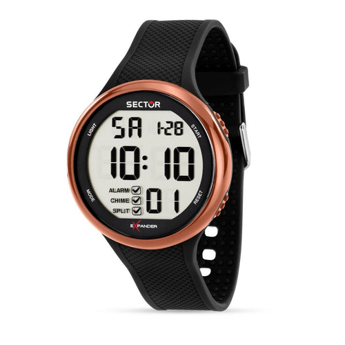 Sector EX-17 – Orologio Digitale Nero con Dettagli Rose (R3251277002)