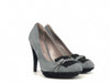 Décolleté donna Wanda d’Aragona scamosciate grigio nere tacco 10 cm