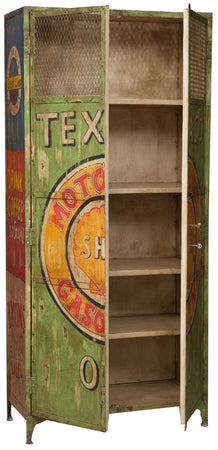 Biscottini Biscottini Armadietto Officina Stile Industrial Vintage Ferro 90x43x198